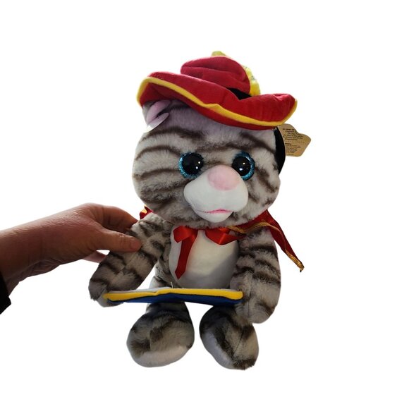 Sir Catsby The Storyteller Plush Cat Toy With Glowing Eyes - Picture 1 of 6